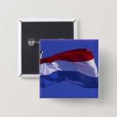 Badge Carré 5 Cm drapeau du Luxembourg RF) (Devant & derrière)