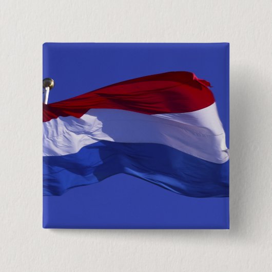 Badge Carré 5 Cm drapeau du Luxembourg RF) (Devant)
