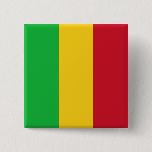 Badge Carré 5 Cm Drapeau du Mali (Devant)
