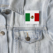 Badge Carré 5 Cm Drapeau du Mexique (En situation)