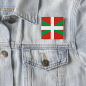 Badge Carré 5 Cm Drapeau du Pays basque (En situation)