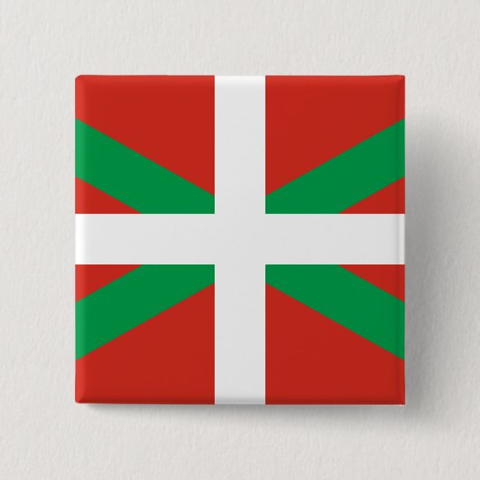 Badge Carré 5 Cm Drapeau du Pays basque (Devant)