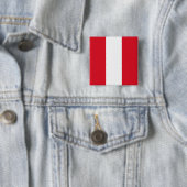 Badge Carré 5 Cm Drapeau du Pérou (En situation)
