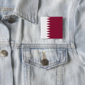 Badge Carré 5 Cm Drapeau du Qatar (En situation)