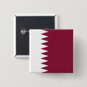 Badge Carré 5 Cm Drapeau du Qatar (Devant & derrière)
