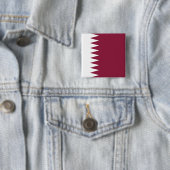 Badge Carré 5 Cm Drapeau du Qatar (En situation)