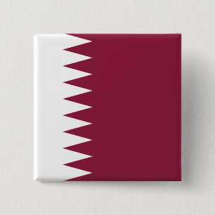 Badge Carré 5 Cm Drapeau du Qatar