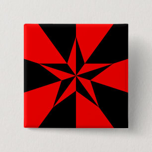 Badge Carré 5 Cm Drapeau du socialisme libertaire