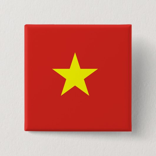 Badge Carré 5 Cm Drapeau du Vietnam (Devant)
