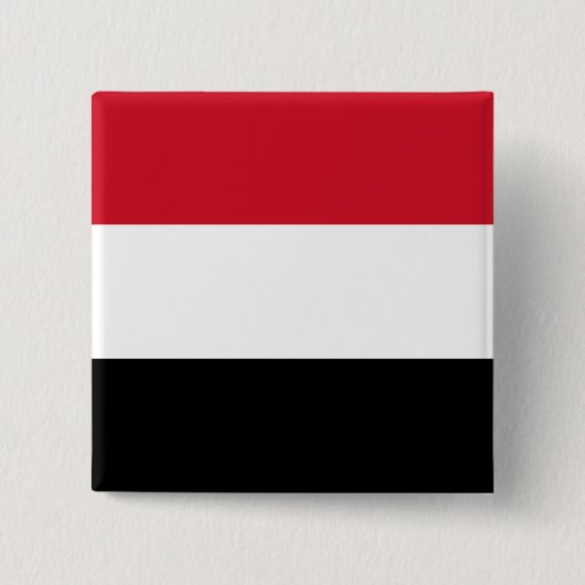 Badge Carré 5 Cm Drapeau du Yémen (Devant)