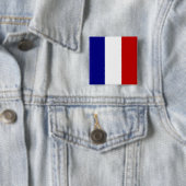 Badge Carré 5 Cm Drapeau entièrement français (En situation)
