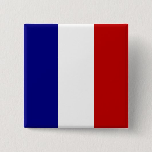 Badge Carré 5 Cm Drapeau entièrement français (Devant)