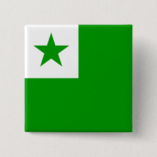Badge Carré 5 Cm Drapeau espéranto