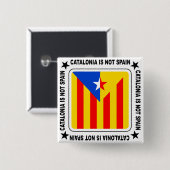 Badge Carré 5 Cm Drapeau estelada Catalan (Devant & derrière)