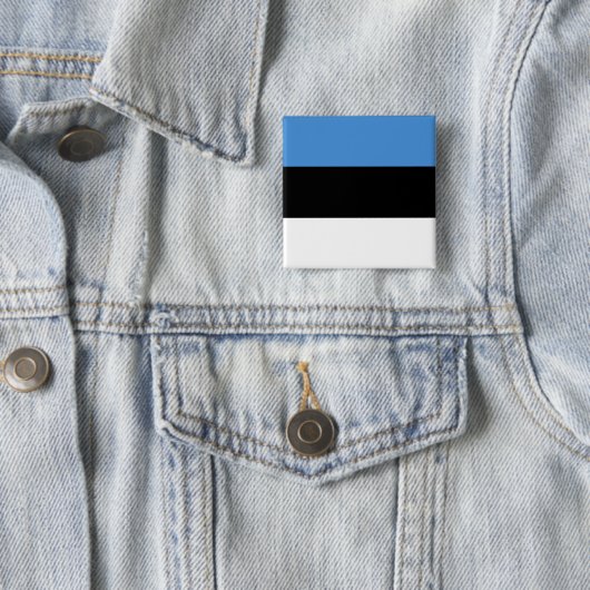 Badge Carré 5 Cm Drapeau estonien (En situation)