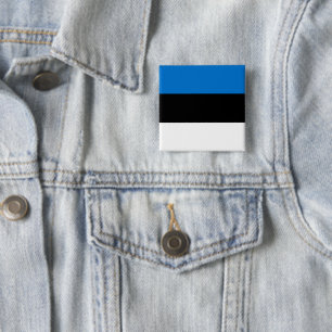 Badge Carré 5 Cm Drapeau estonien