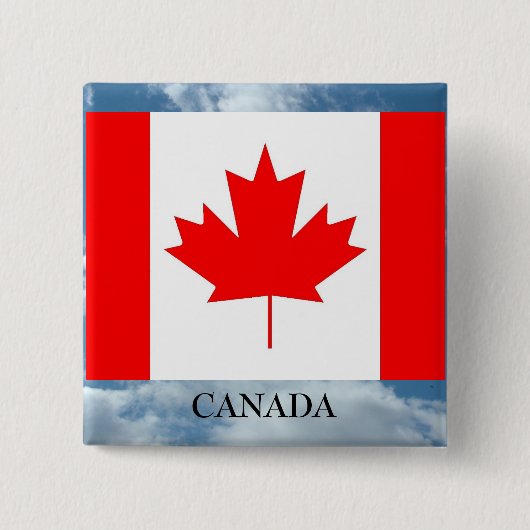 Badge Carré 5 Cm Drapeau et épingle de pays (Devant)