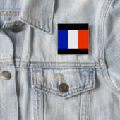 Badge Carré 5 Cm drapeau français (En situation)