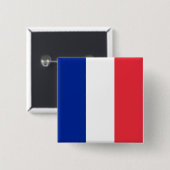 Badge Carré 5 Cm Drapeau français (Devant & derrière)