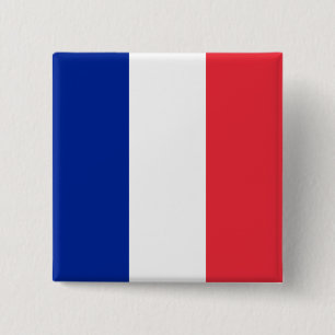 Badge Carré 5 Cm Drapeau français