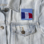 Badge Carré 5 Cm Drapeau français (En situation)