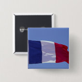 Badge Carré 5 Cm Drapeau français (Devant & derrière)