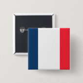 Badge Carré 5 Cm Drapeau français (Devant & derrière)