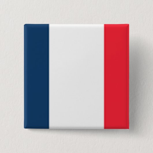 Badge Carré 5 Cm Drapeau français (Devant)