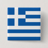 Badge Carré 5 Cm Drapeau grec (Grèce) (Devant)