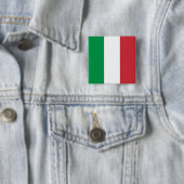 Badge Carré 5 Cm Drapeau italien (En situation)