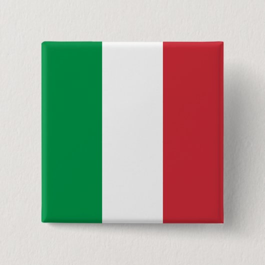 Badge Carré 5 Cm Drapeau italien (Devant)