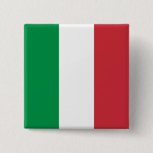 Badge Carré 5 Cm Drapeau italien