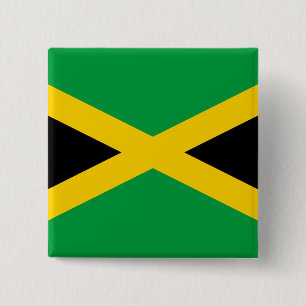 Badge Carré 5 Cm Drapeau jamaïcain