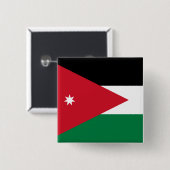 Badge Carré 5 Cm Drapeau Jordanie (Devant & derrière)