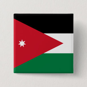 Badge Carré 5 Cm Drapeau Jordanie