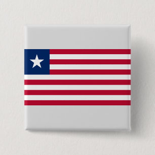 Badge Carré 5 Cm Drapeau libérien (Libéria)