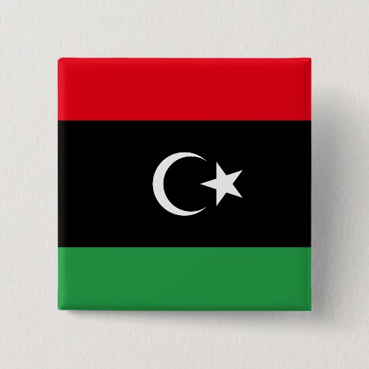 Badge Carré 5 Cm Drapeau libyen (Devant)