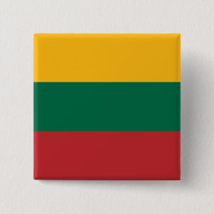 Badge Carré 5 Cm Drapeau lituanien
