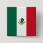 Badge Carré 5 Cm Drapeau mexicain (Devant)