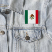 Badge Carré 5 Cm Drapeau mexicain (En situation)