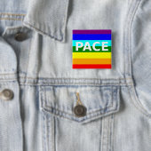 Badge Carré 5 Cm Drapeau Pace(Peace) italien (En situation)