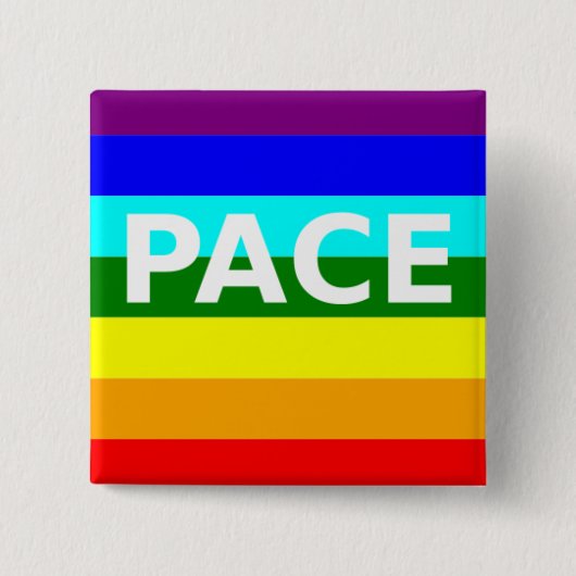 Badge Carré 5 Cm Drapeau Pace(Peace) italien (Devant)