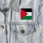 Badge Carré 5 Cm Drapeau palestinien (En situation)