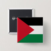 Badge Carré 5 Cm Drapeau palestinien (Devant & derrière)