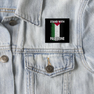 Badge Carré 5 Cm Drapeau palestinien sans Palestine