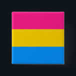Badge Carré 5 Cm Drapeau Pansexual<br><div class="desc">Montrez votre fierté dans le style.</div>