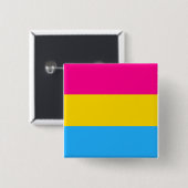 BADGE CARRÉ 5 CM "DRAPEAU PANSEXUAL DE FIERTÉ " (Devant & derrière)