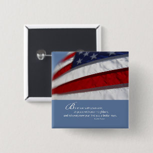 Badge Carré 5 Cm Drapeau patriotique américain