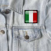 Badge Carré 5 Cm Drapeau poli italien (En situation)