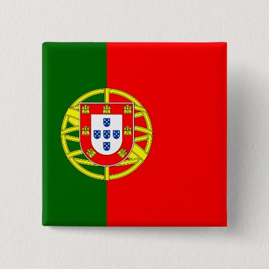 Badge Carré 5 Cm Drapeau portugais (Devant)